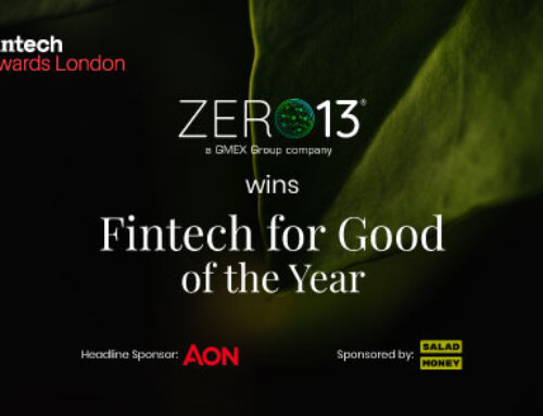 Award: ZERO13 is awarded Fintech for Good of the Year by London Fintech Awards